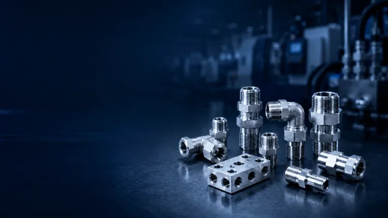 Precision hydraulic fittings and CNC machined metal components by Weixing Machinery